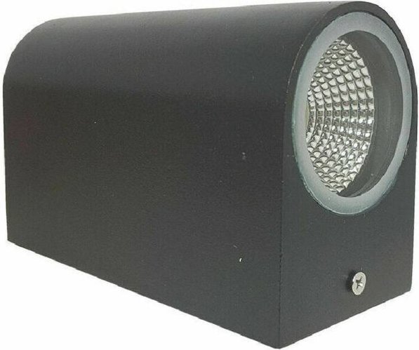 Trade Shop Traesio - Trade Shop - doppellicht led wandleuchte 10W schwarz weiss up down wandleuchte AUßENSCHEINWERFER - ...