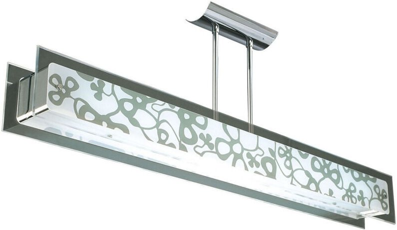 Inspired Mantra Fusion Euphoria Euphoria Semi Flush 2 Light T5, poliertes Chrom, opalweißes Glas, NICHT LED, CFL-kompati...