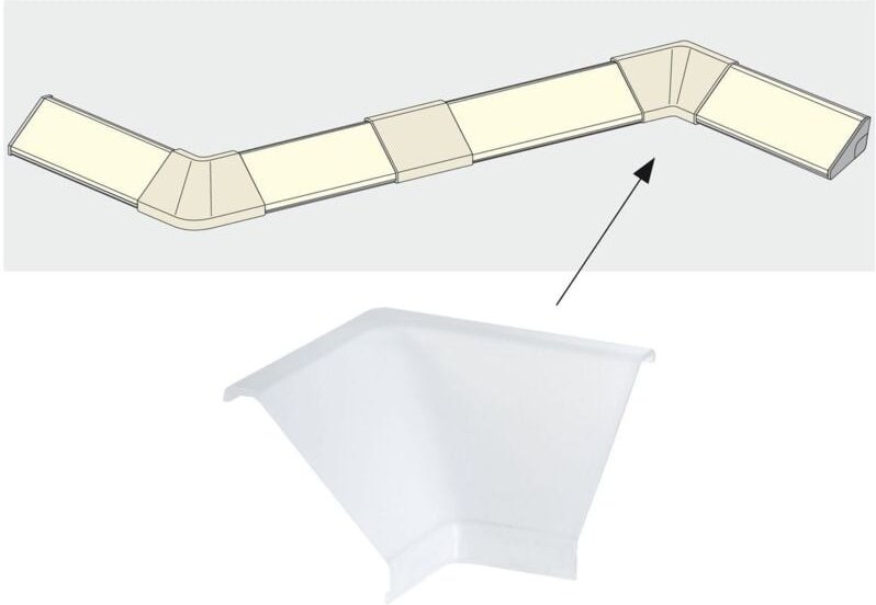 Paulmann - Delta Profil Inside Corner 2er Pack Satin Kunststoff Lichtbänder