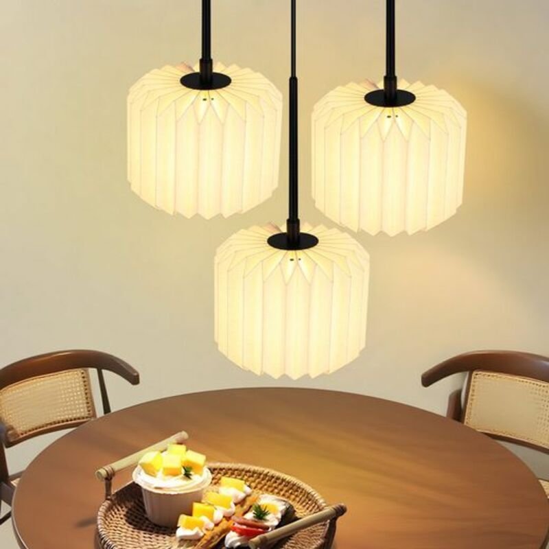 Gbly Pendelleuchte Esstisch Hängelamp Eesszimmer - Hängeleuchte 3 Flammig Scheibe Schlafzimmer Esszimmerlampe Vintage Pa...
