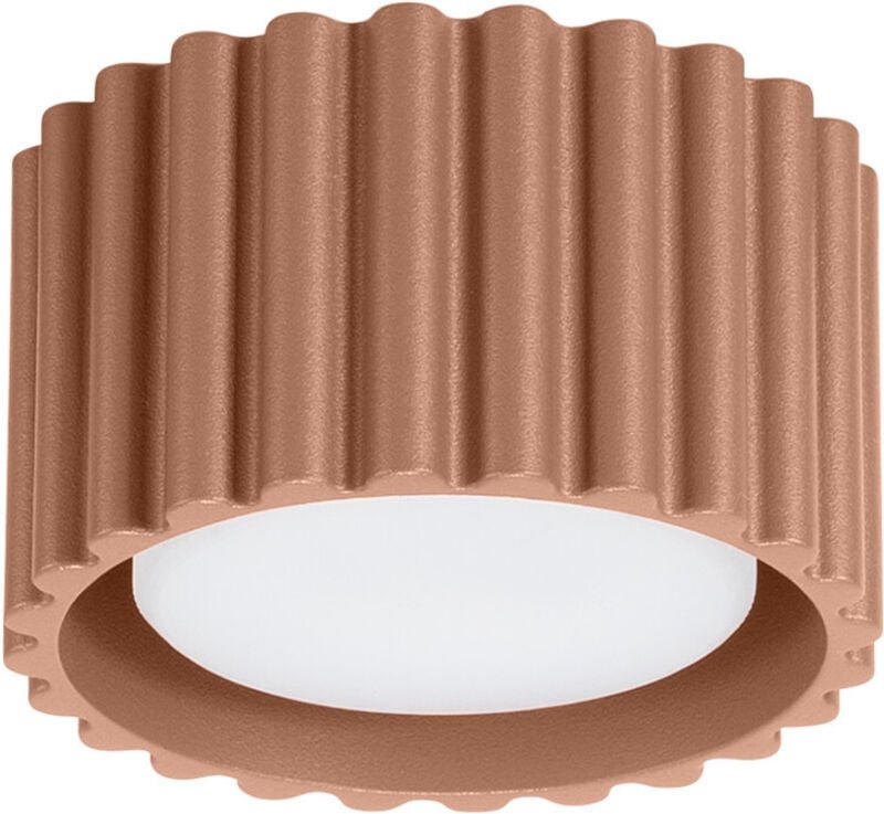 Moderner gerillter runder Deckenstrahler Mocca 6 cm 1xGX53 10W AURA Sollux Lighting