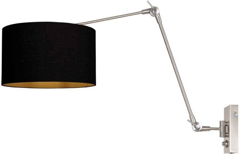 Wandleuchte - Prestige Chic - stahl - leinen metall - Steinhauer