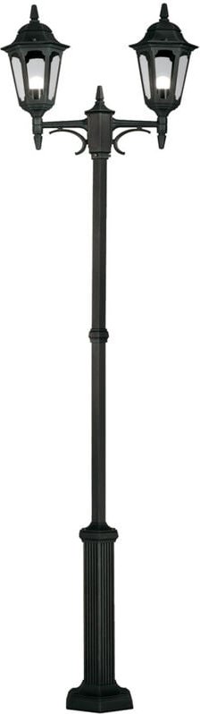 Parish - 2 Licht Twin Outdoor Post Laterne Schwarz IP44, E27 - Elstead