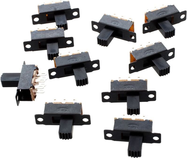 R) 10 Stueck 6 Pins 2 Positionen dpdt On/ On Mini Schiebeschalter