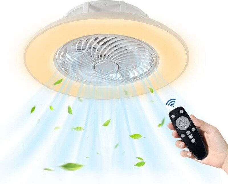 Deckenventilatoren Deckenventilator mit Beleuchtung und Fernbedienung leise Dimmbar Deckenlampe mit Ventilator Led Decke...