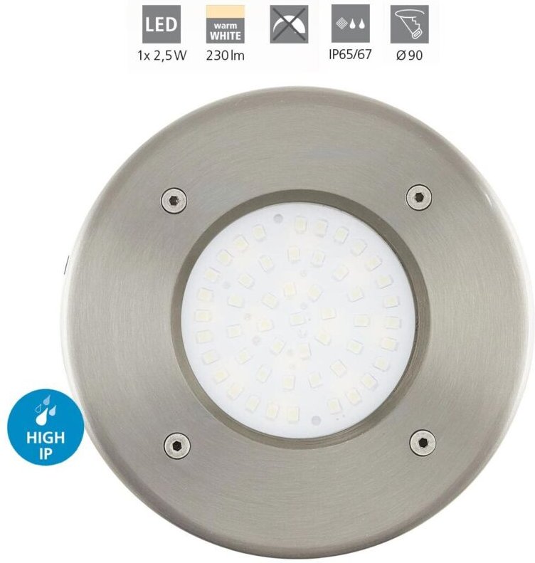 Eglo - led Außen-Einbauleuchte Lamedo ø 10 cm warmweiß Außen-Einbauleuchte