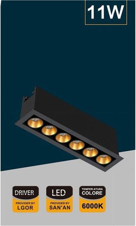 Trade Shop - lichtled licht 6000K 4000K 3000K modern black XTD-6-N -