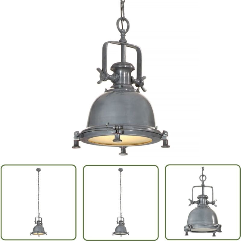 The Living Store - Pendelleuchte 34x34x146 cm Aluminium - Industrielle Lampe - Pendelleuchte - Wohnzimmerlampe - Esszimm...