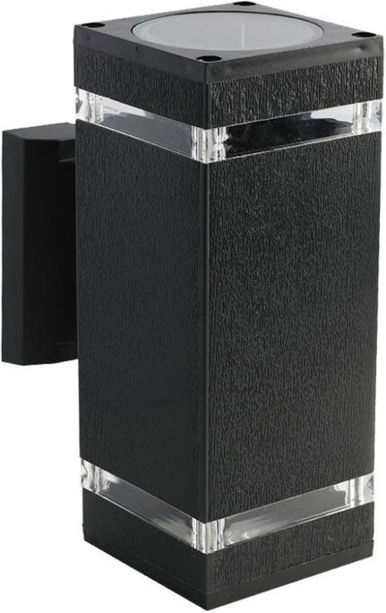 LED-Wandleuchte mit 2xE27-Lampenfassung, doppelter Lichtstrahl, quadratisch, IP44 - V-tac