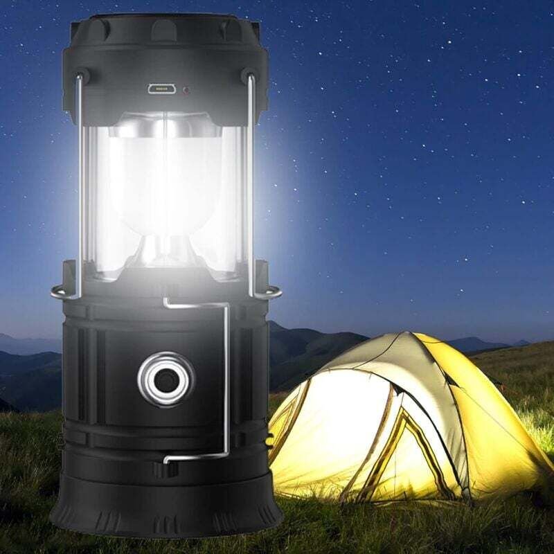 Tragbare LED-Campinglaterne von Aiperq ultrahelle, über usb wiederaufladbare Solarlaterne mit Batteriebetrieb, für Campi...
