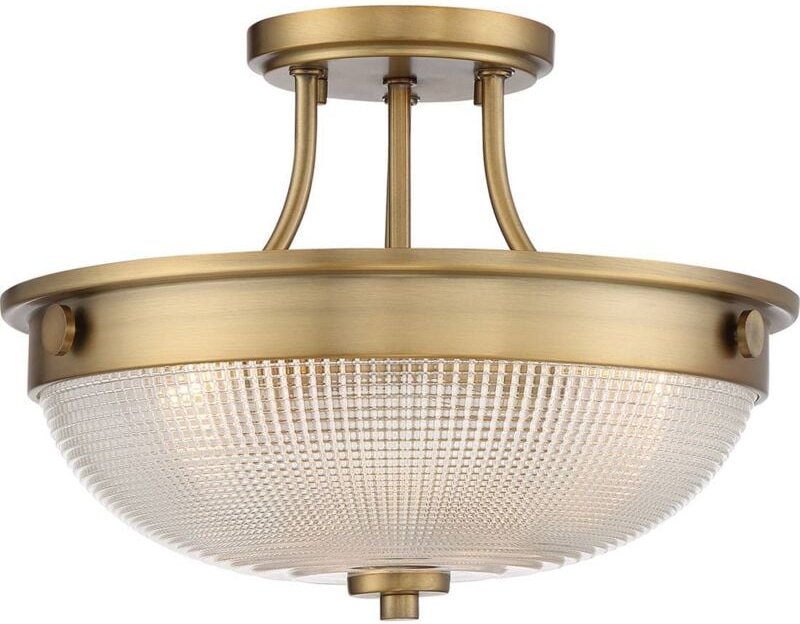 Thumbnail - Elstead - Mantle - 2 Light Semi-Flush - Verwittertes Messing, E27