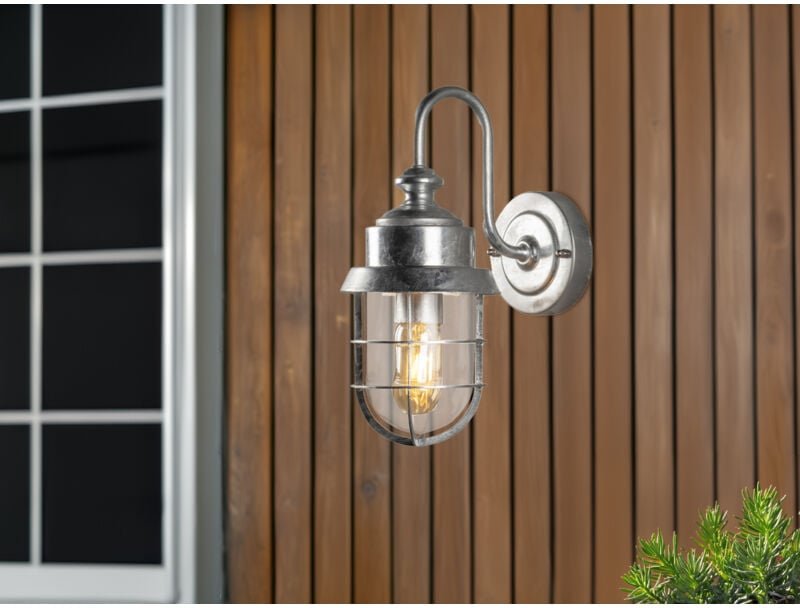 Konstsmide Lighting - Robuste Außenwandleuchte cerignola aus feuerzinktem Stahl Höhe 21,5cm