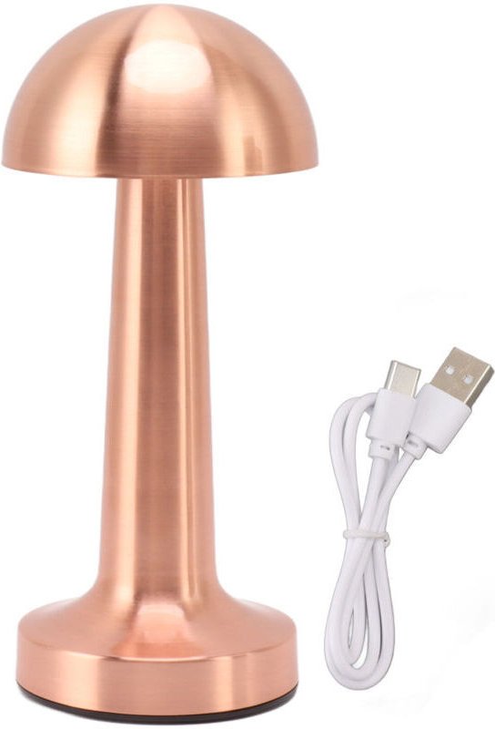 Lámpara de mesa con forma de hongo Eosnow, recargable, con atenuación continua y control táctil, ideal para decoración d...