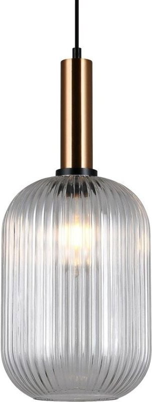 Italux Antiola - Moderne hängende Anhänger Messing 1 Licht mit klarem Schatten, E27