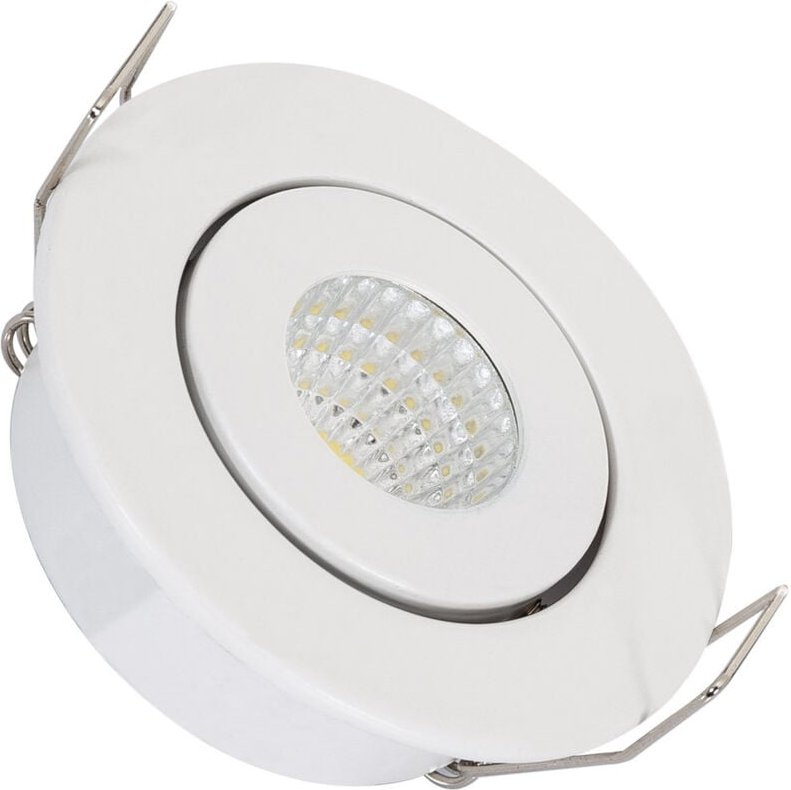 Ledkia - led Downlight Einbaustrahler cob Rund Schwenkbar Weiss Schnitt ø 44 mm No Flicker 2700K Warmweiß