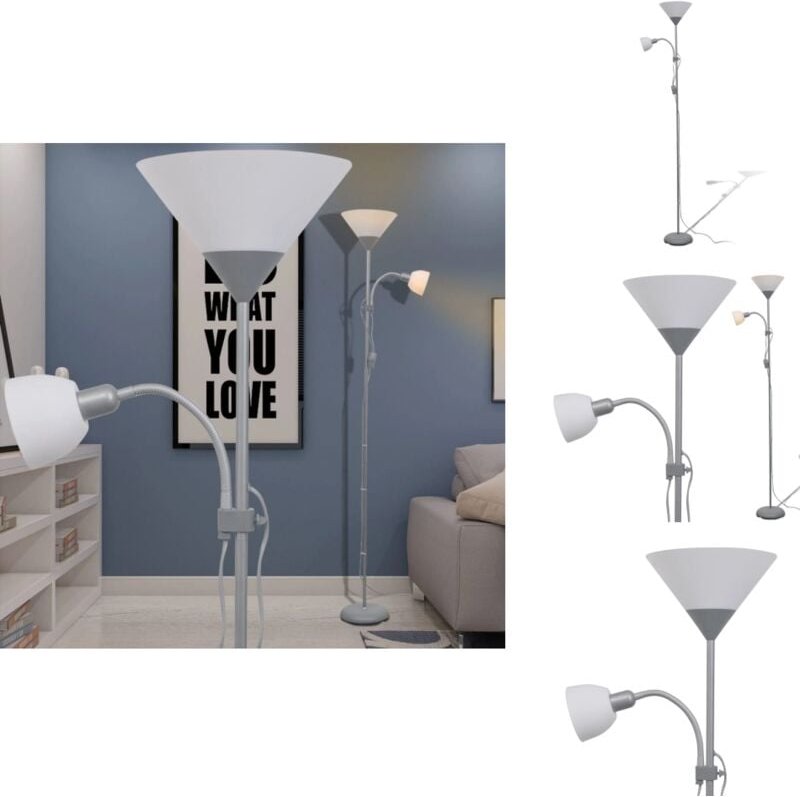 Stehlampe Grau - Stehlampe - Moderne Beleuchtung - Wohnzimmer Dekoration - led Stehlampe - Leselampe
