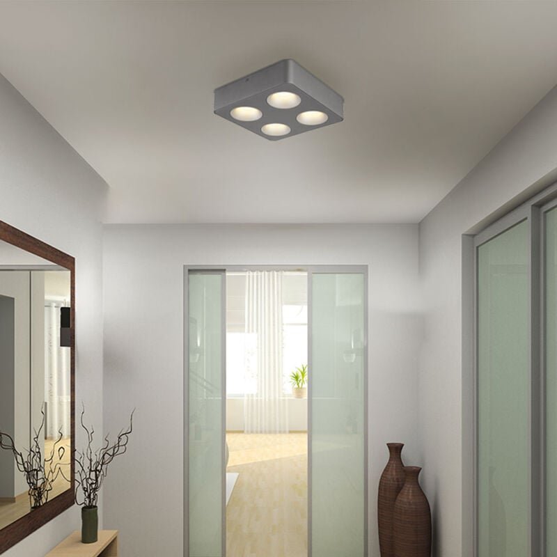 Globo Lighting - Deckenleuchte Deckenlampe Wohnzimmerlampe Aluminium Küchenlampe led l 22,4 cm