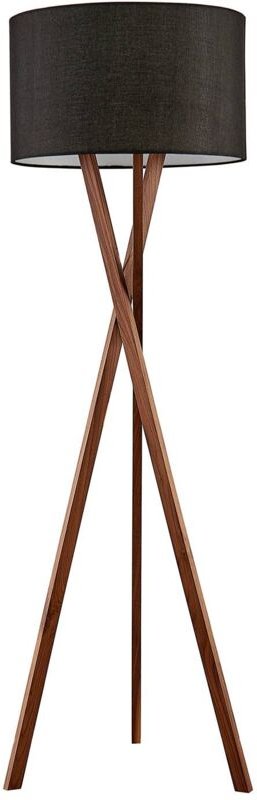 Tripod Stehlampe 'Auriane' aus Textil für Wohnzimmer & Esszimmer von Lucande