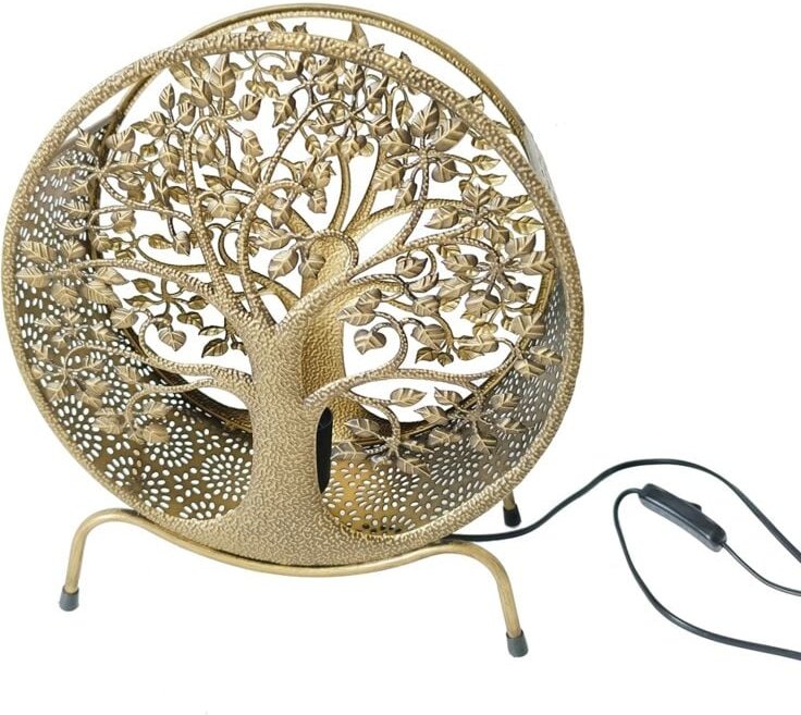 Lampe von Life Tree Goldene Desktop -Lampe - 35x30x12cm - Signes Grimalt