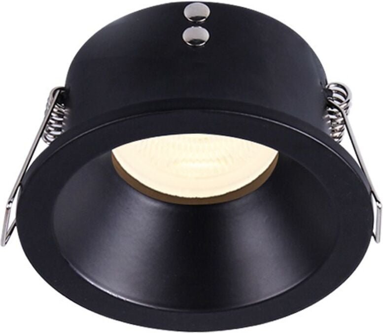 Feste Einbaudecke schwarz rund IP65