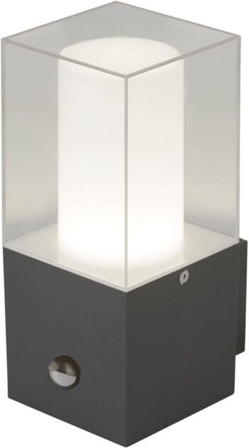 Thumbnail - Searchlight Outdoor - 1 helle Außensensorlampe dunkelgrau, weiß IP44, E27