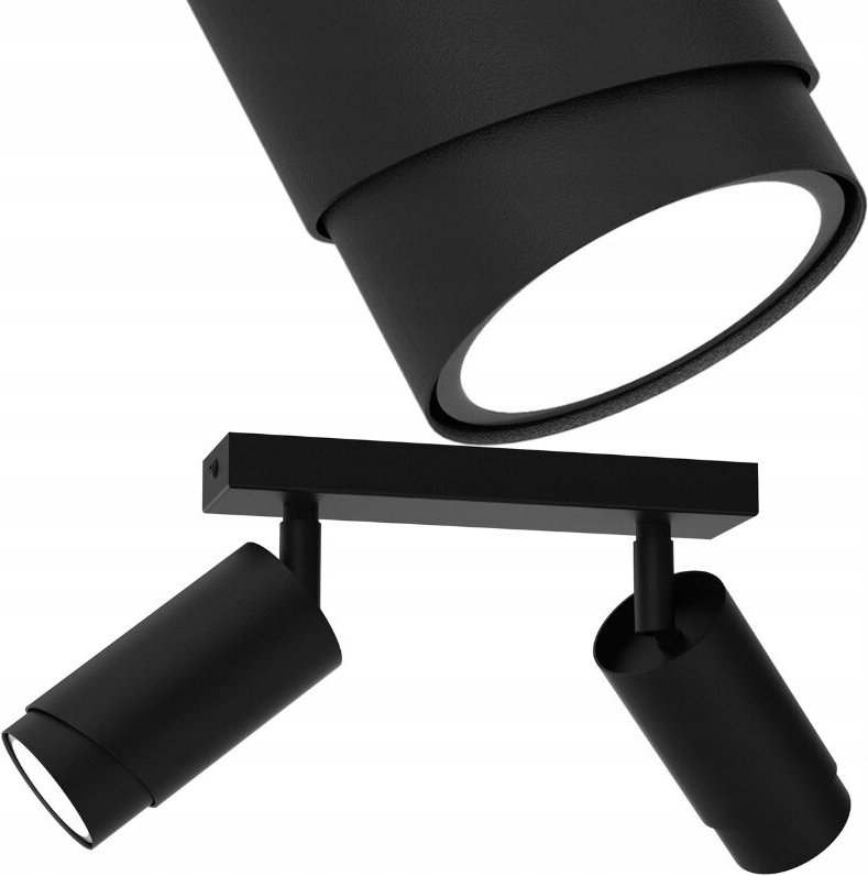 Frei. LED Deckenleuchte, verstellbar, 2x Gu10 EWILIGHT Bevel schwarz