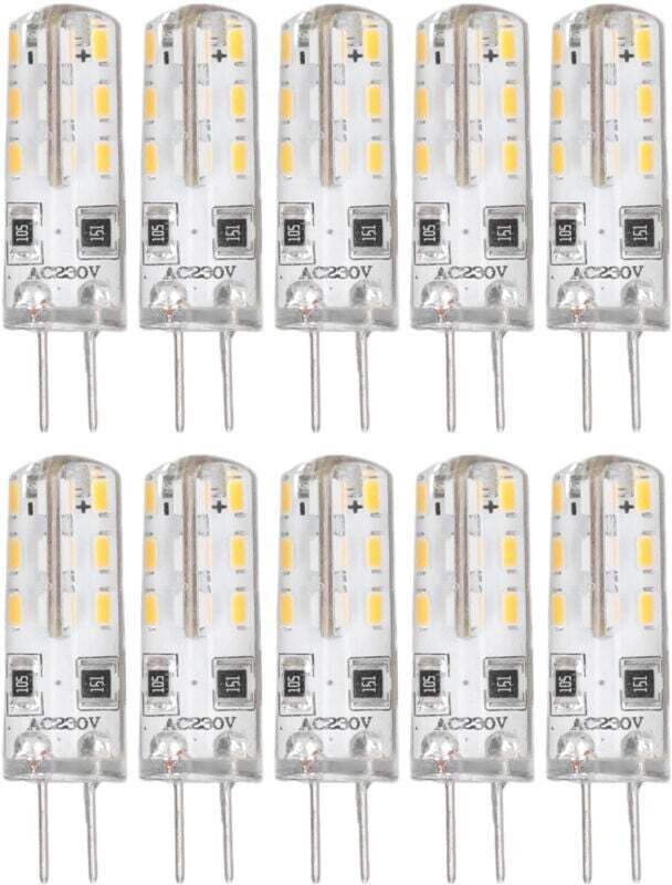 G4 LED-Filamentlampen, 1,5 W, 220 V Wechselstrom, warmweiß (3000 K) für Wohnmobile