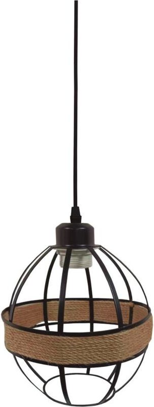 Hänge-Deckenleuchte der Serie "Takum" E27 (maximal 40W 230V) IP20 Ø15cm Farbe Braun und Schwarz