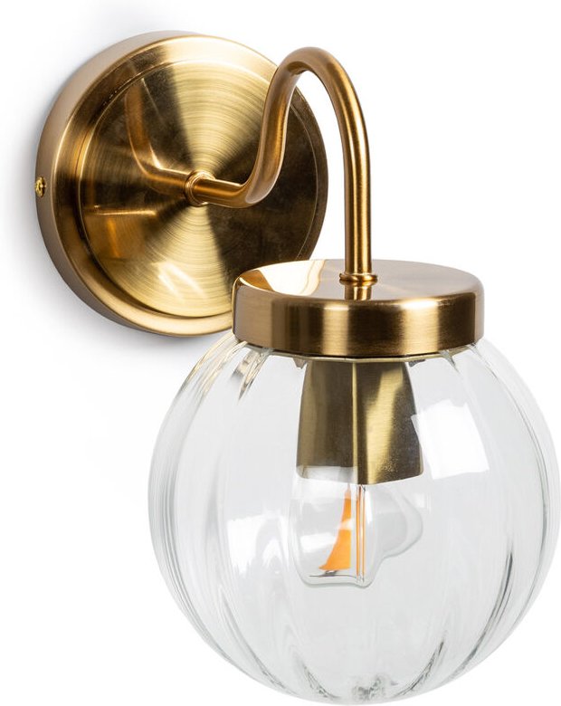 Wandleuchte Aussen Metall und Glas Driyah Gold