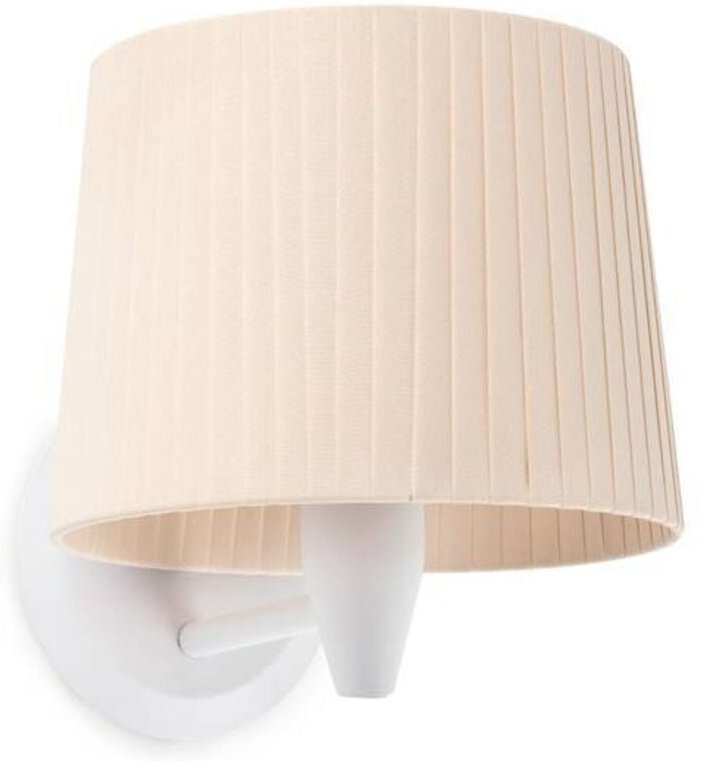Samba Wandleuchte innen weiß/Polyesterseide beige 64306-35