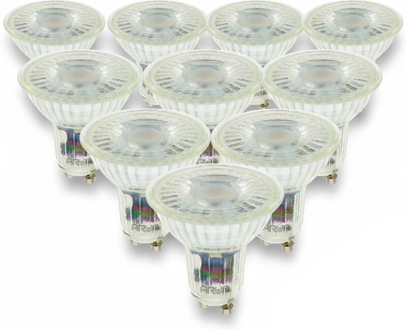 Set mit 10 dimmbaren GU10-LED-Lampen 5 W (entspricht 50 W) – 420 Lumen Farbtemperatur: 4000K neutralweiß