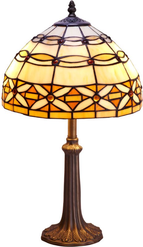 Mittlere Tischlampe in Form eines Sockels mit einem Durchmesser von 30 cm, Serie Elfenbein