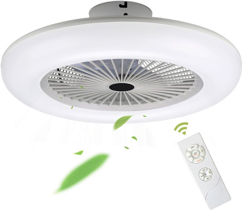 Randaco Deckenventilator mit Beleuchtung Fernbedienung LED Leuchte Deckenlampe 55x20CM