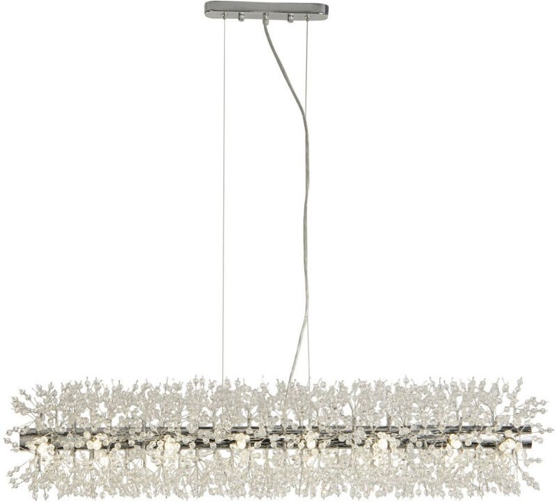 Sunburst 16 Light Bar Pendant Chrom, Glasperlen - Searchlight