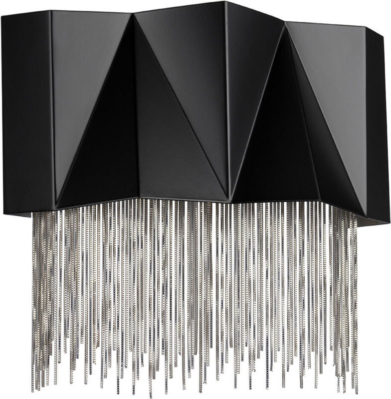 Zuma 3 Light Wandleuchte, Satinschwarz, Silber, G9 - Elstead