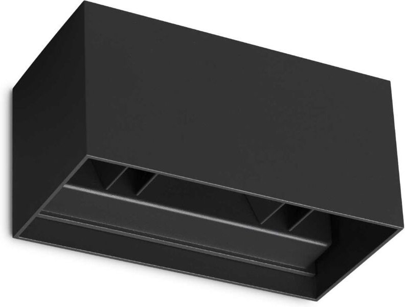 Atom Integrierte LED-Außen-Up-Down-Wandleuchte mit 4 Lichtern, Schwarz, 2100 lm, 3000 k, IP54 - Ideal Lux