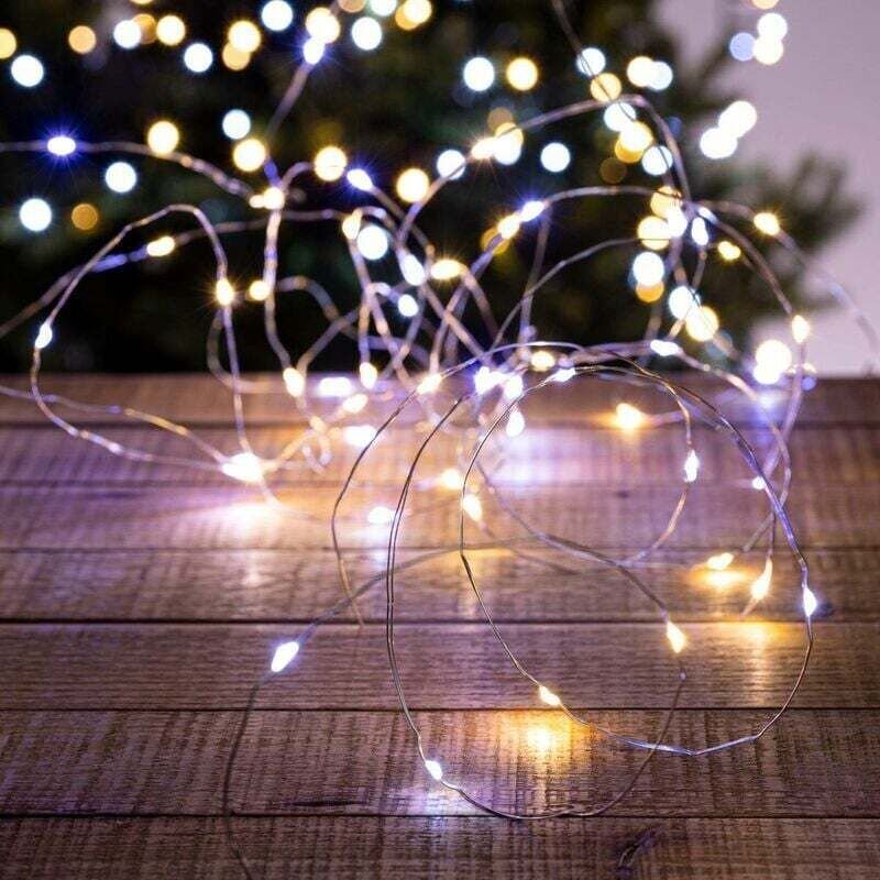 10 m Lichterkette für den Außenbereich, 100 LEDs, Kalt-/Warmweiß + Transformator – Feeric Lights & Christmas