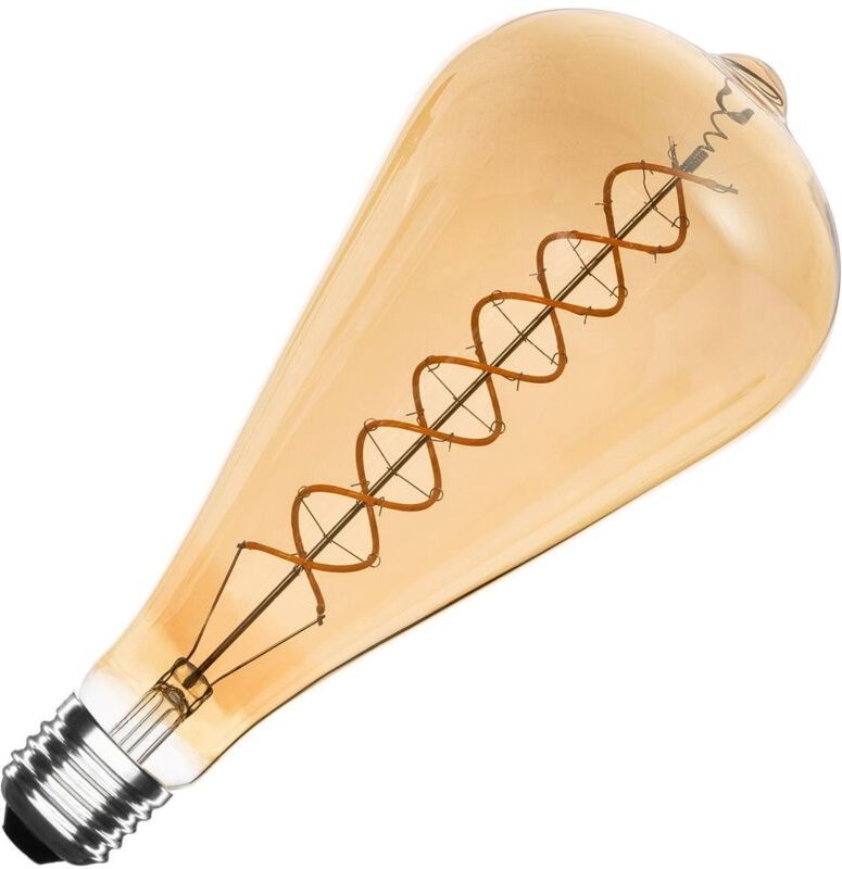 Efectoled - LED-Glühbirne Filament E27 8W 800 lm ST115 Bernstein No Flicker 2200K Superwarm