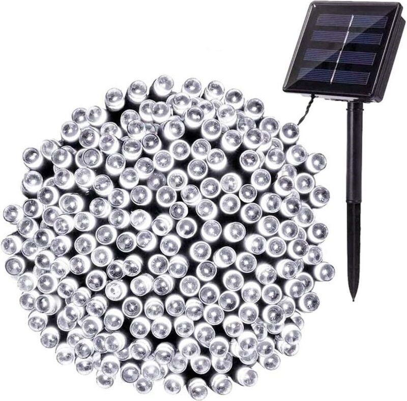 Solar-Lichterkette für den Außenbereich, 22 m, 200 LEDs, wasserdicht, mit 8 Dekorationsmodi für Garten, Terrasse, Bäume,...