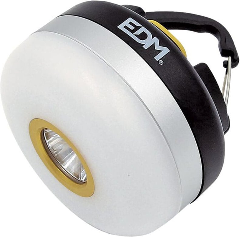 EDM - Magnetische Taschenlampe led 260 lm 6500 / 7000 / 2900 k ip44 3 w Akku 1100 mah ø 66 x 40 mm, Display 12 Stk.