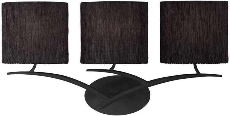 Inspired Mantra Fusion Eve Eve Wandleuchte, geschaltet, 3-flammig, E27, Anthrazit mit schwarzen ovalen Schirmen