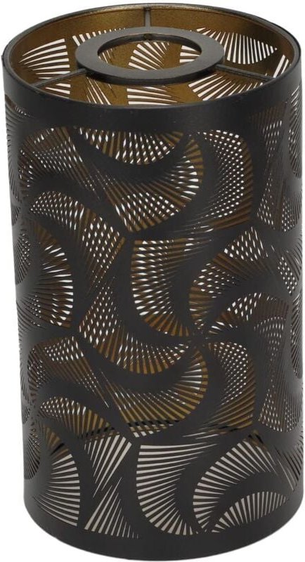Lampenschirm aus Metall, Tischlampenschirm, dekorativer Ersatz, zylindrisches Skulpturenmuster, geschnitzter hohler Eise...