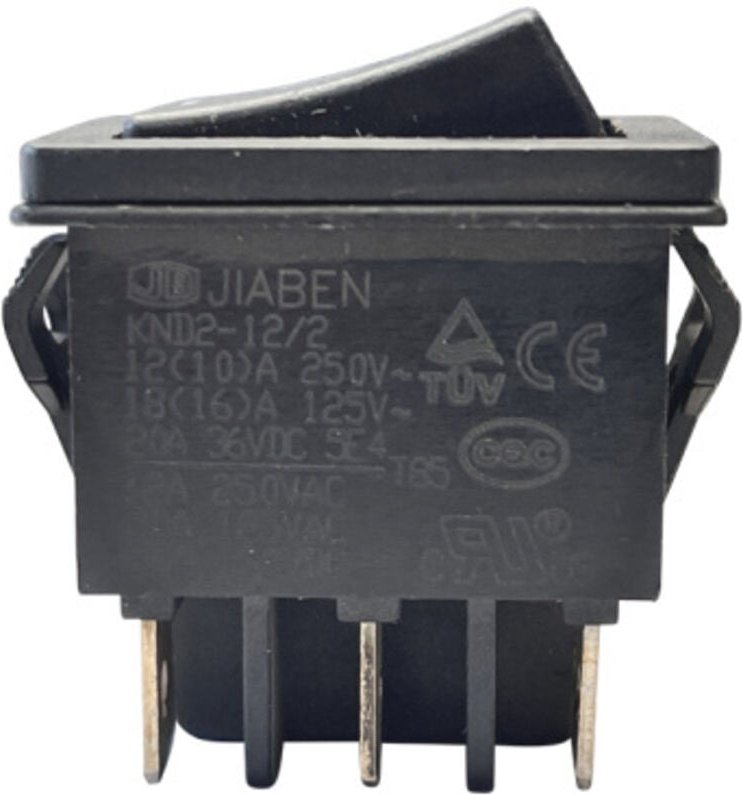 JIABEN KND2-12/2 Wippschalter 250V 20A 6Pin Schalter 3 Positionen