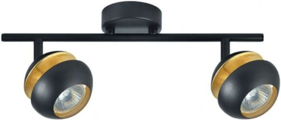 Fabrilamp - akunadecor Beethoven Zweiflammige Beethoven Schwarz-Gold Wandleuchte für das Bad,