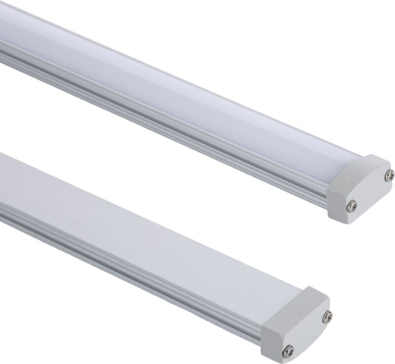 Aluminiumprofil Wasserdicht IP65 Aufbau 2m für led Streifen bis 8 mm Weiß 2 m Weiß transluzent