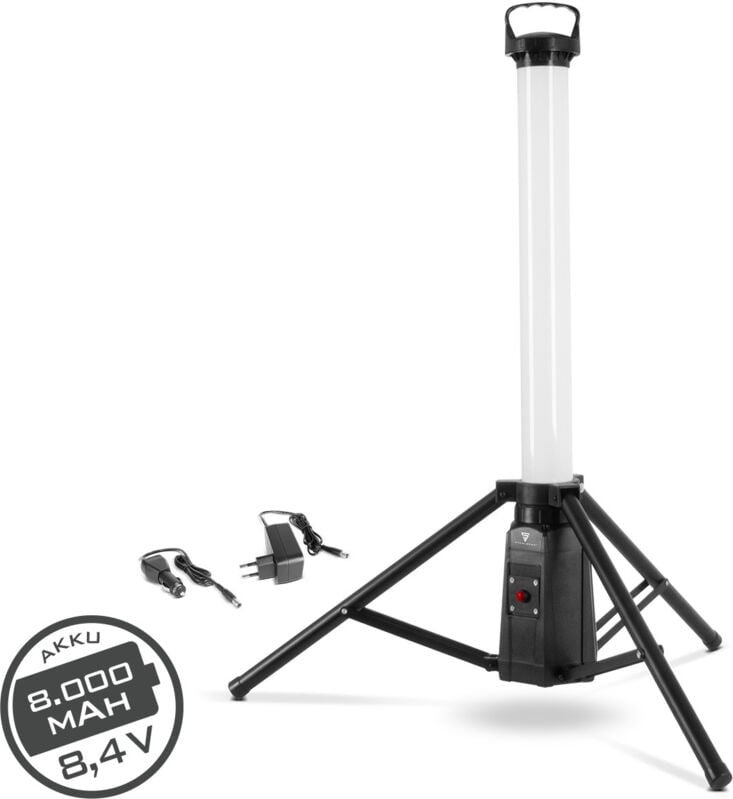 STAHLWERK LED Turm Baustrahler 360° 30 Watt Akku-Bauleuchte