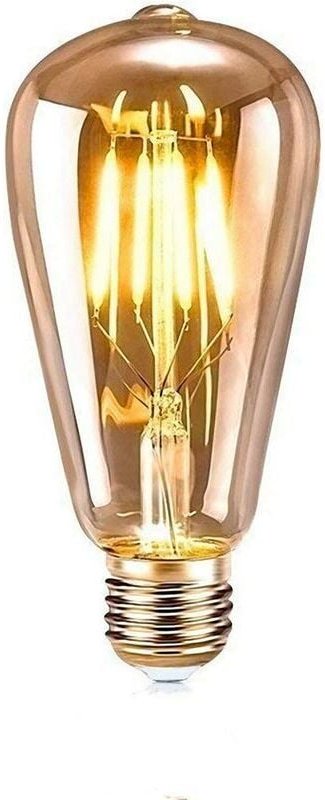 D-Glühbirnen, 1 Stück E27 D-Glühbirnen Retro-Dekorationsleuchten Retro-Edison-Glühbirnen Antike Leuchten ST64 4W D-Filam...