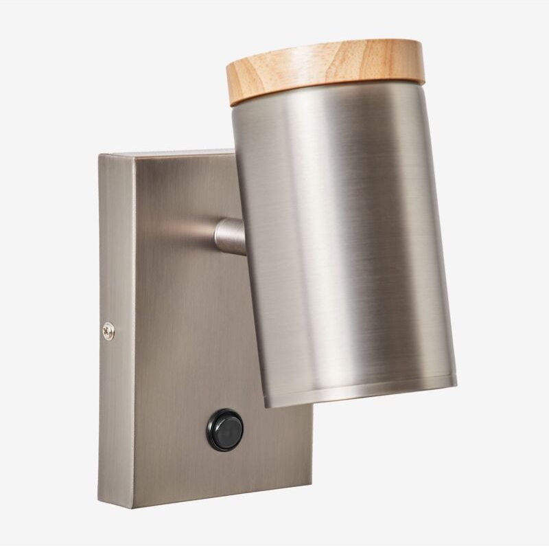 Wandleuchte Amaranto Grau Chrom - Sklum