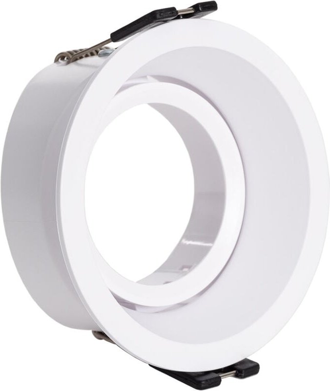 Downlight-Ring Rund Schwenkbar für LED-Glühbirnen GU10 / GU5.3 Schnitt Ø75 mm Suefix Weiß