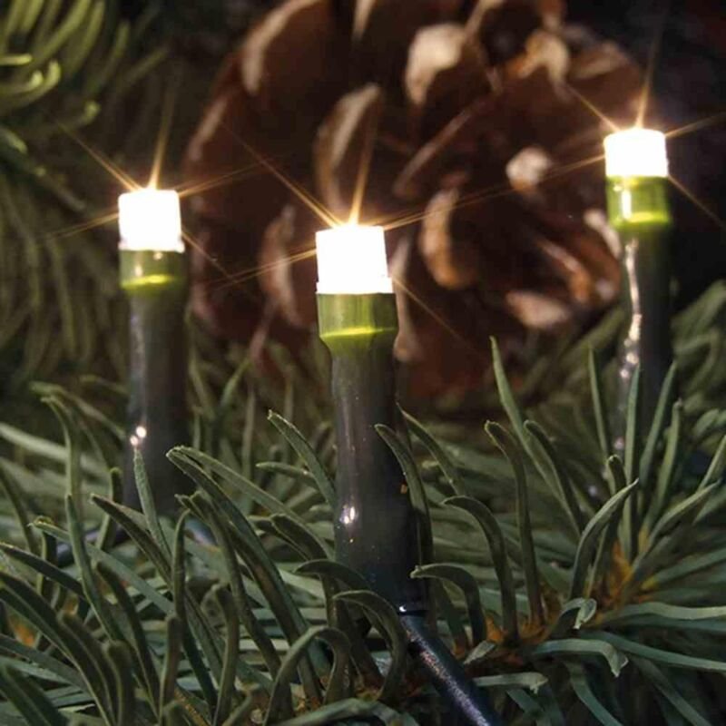 LED Lichterkette mit 200 warmweißen LEDs, IP44, Länge 20 m